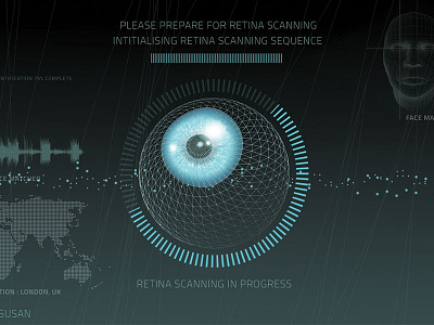 Retina Scan In Progress future loading retina scan space ui
