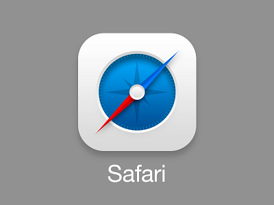 Safari Icon app apple clean design flat icon ios ios7 ios8 mac safari ui