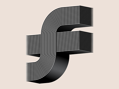 Letter F design grain texture graphic design letter letter design lettering stripes type typography typography art typography design vector