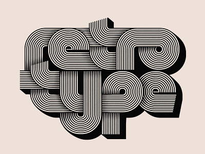 Retro Type grain grain texture graphic design lettering stripes type typography vector