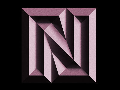 Letterform N design grain grain texture graphic design letter letterform logo type typography vector