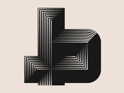 Letter B creative letter design grain grain texture graphic design illustration letter letterform lettermania stripes type typography vector