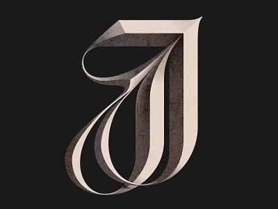 Letter J design grain grain texture graphic design letter letter j letterform stone texture type typography vector