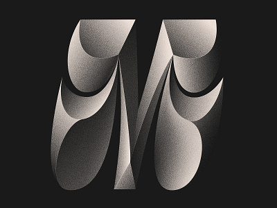 Letter M grain grain texture graphic design letter letter m letterform type typography vector