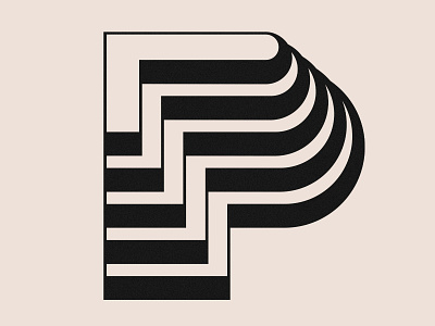 Letter P grain grain texture graphic design letter letter p letterform lines logo type typography vector