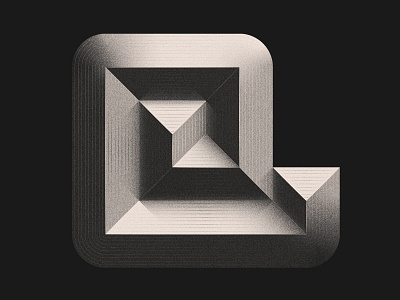 Letter Q grain grain texture graphic design letter letter q letterform lines type typography vector