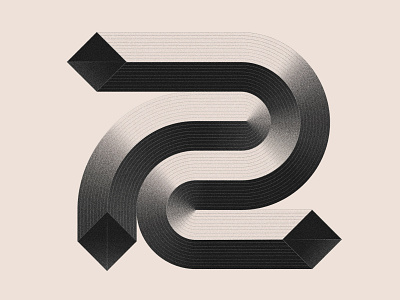 Letter R design grain grain texture graphic design letter letter r letterform lines type typography vector