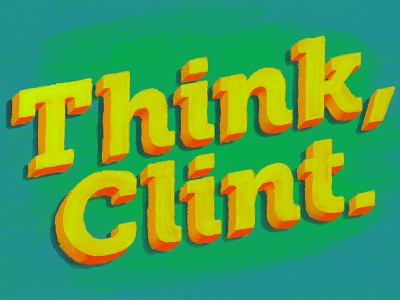 Think Clint, Game Reviews blog bright museo neon paint perspective review serif slab typography video game yellow