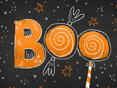 Boo black boo candy halloween illustration october orange