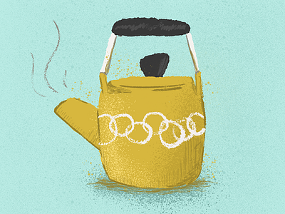 Tea Snob green illustration mint tea teal teapot