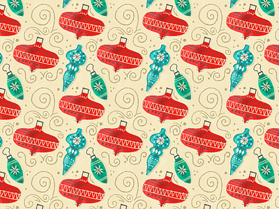 Holly Jolly Baubles Pattern