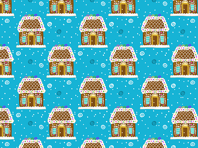 Sweet Gingerbread Pattern christmas gingerbread holiday illustration typehue winter wrapping paper
