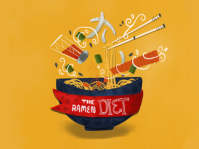 The Ramen Diet diet food illustration noodles ramen