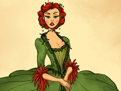 Baroque Poison Ivy baroque batman cdc character design character design challenge illustration pamela isley poison ivy