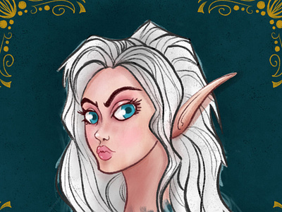 Rhea'Illia character character art dnd elf illustration