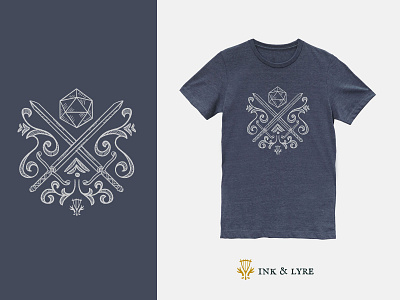 Roll Initiative Skull T-Shirt apparel apparel design d20 dungeons and dragons t shirt t shirt design