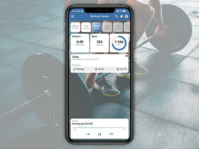 Daily UI #041 - Workout Tracker 041 adobe xd daily ui mobile ui design workout tracker