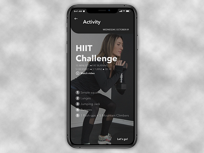 Daily UI #062 - Workout of the Day 062 adobe xd daily ui daily ui challenge ui ui design visual interface web webdesign workout of the day