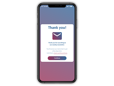 Daily UI #077 - Thank You 077 adobe xd daily ui daily ui challenge mobile mobile ui thank you ui visual interface webdesign