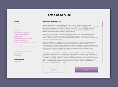 Daily UI #089 - Terms of Service 089 adobe xd daily ui daily ui challenge terms of service ui ui design visual interface web webdesign
