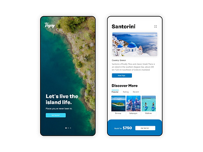 Travel App UI design- Santorini