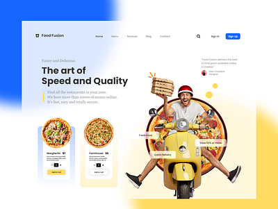 Food Webpage Design adobexd brand identity branding ui design webdesign