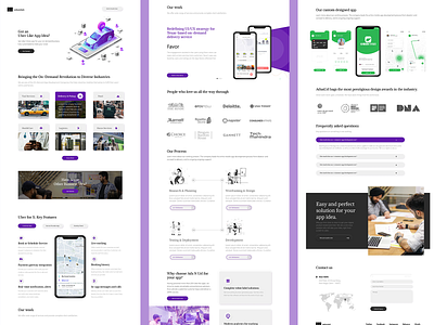 Uber like App Landing Page- Adobe XD