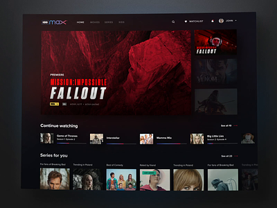 HBO Max Interaction Flow after effects app dark hbo hbo max interaction logo max motion movies netflix