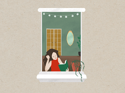 Window Still 1 adobe children book illustration digital digitalart female illustration illustrator natural naturalistic paintbrush painting photoshop window woman