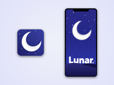 Daily UI - App Icon 005 app app icon dailyui dailyui 005 design icon lunar moon sketch space ui