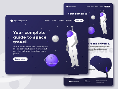 Daily UI - Landing Page dailyui dailyui 003 design landing landing page mockup sketch space ui uidesign web design