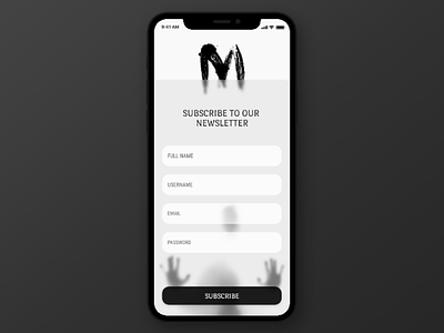 Sign Up #dailyui #001 001 dailyui halloween horror mobile scary signup