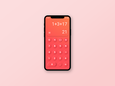Dailyui 004 Calculator 004 calculator dailyui design pink softui ui uidesign uxui