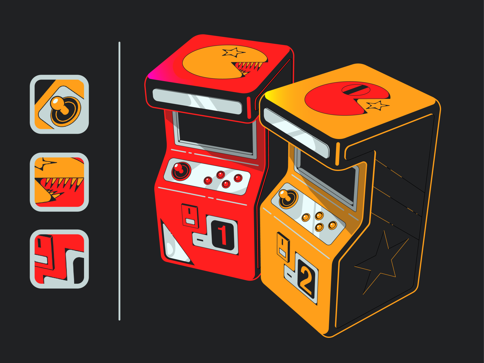 Slot-machines design flat illustration icon illustration minimal vector vector illustration