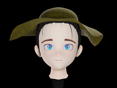 head. 3d anime blender character characterdesign design minimal stylized