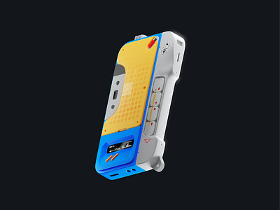 Cassette player 3d b3d blender blender3d cassette player concept design illustration minimal player render