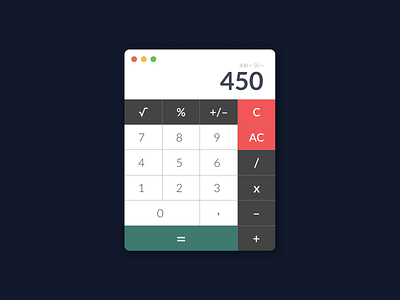 DailyUI004 calculator dailyui dailyui004