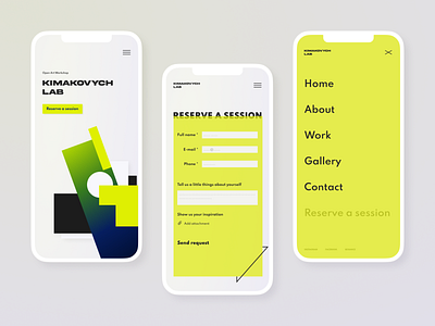 Art Workshop Mobile Website | KIMAKOVYCH LAB