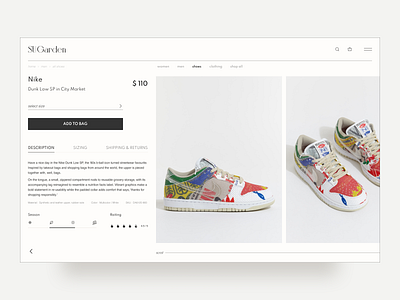 Sneaker Store Concept | Product Page