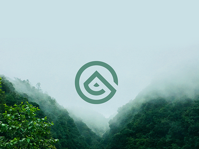 Go Mountain Monogram app branding design logo