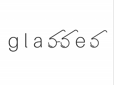 Typography- glasses artwork design illustration minimalist typography vector word art
