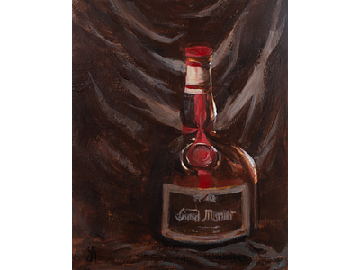 Grand maple acrylic painting alcohol alllaprima fineart grand marnier painting still life stilllife