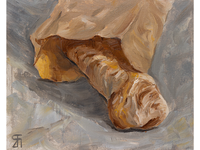 Ciabatta (Oil) alllaprima bread fineart oil painting painting still life stilllife