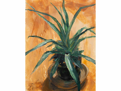 Pineapple plant (Acrylic) acrylic fineart painting pineapple plant still life painting stilllife