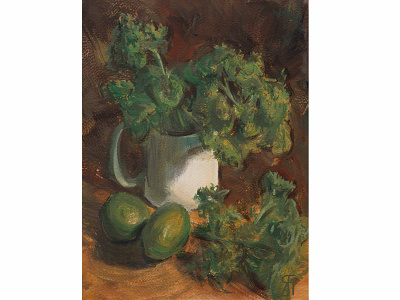 Parsley, limes (Gouache) fineart gouache illustration impressionist limes painting parsley stilllife