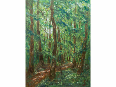 Through the undergrowth (Oil) fineart forest illustration impressionist landscape painting nature oil oil painting painting woods