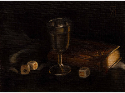 The tools (Oil) alla prima chiaroscuro fineart illustration oil painting painting realism realistic still life stilllife
