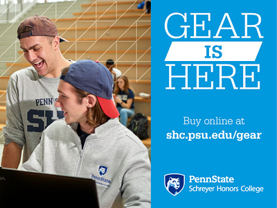 Schreyer Honors College Online Store Launch Campaign branding card college identity penn state schreyer university