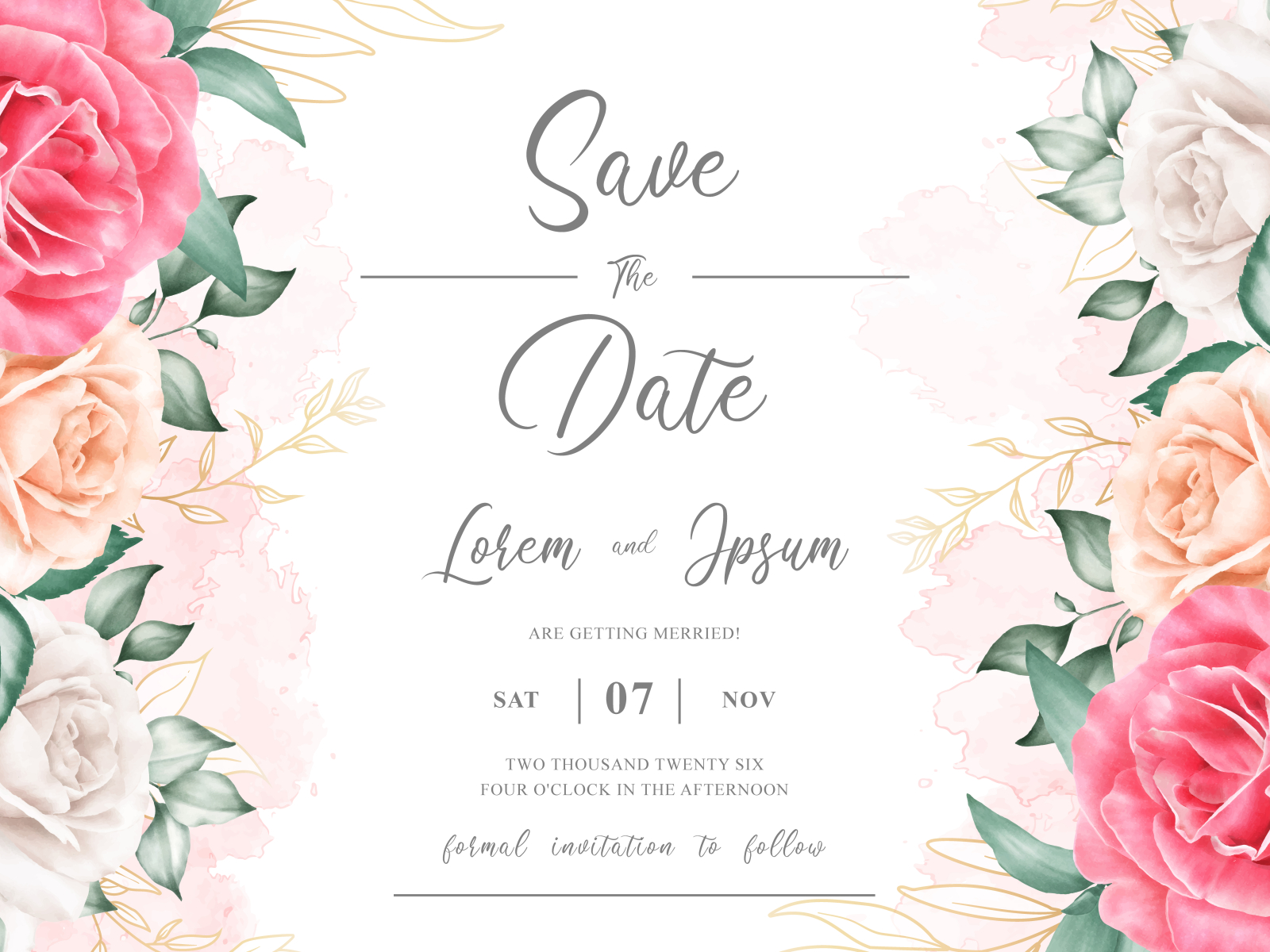 Watercolor floral frame template by Federiqo E.N.D on Dribbble