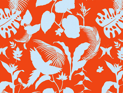 Tropicalia I design fabric fabric design fabrics fashion fashion design flower flower pattern flowers illustration pattern pattern a day plants seamless pattern seamlesspattern surface design surface pattern
